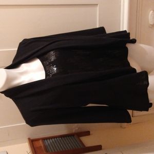 Notations black sequined sweater/top combo Sz PM